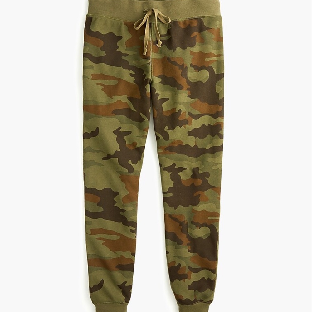 NWT J. Crew Camo Supercozy Vintage Fleece Sweatpants